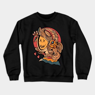 smiling girl streetwear Crewneck Sweatshirt